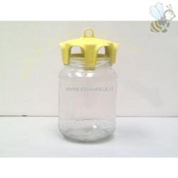 Bottiglia in PET per olio commestibile da 300 ml trasparente con chiusura a  scatto e beccuccio bianco